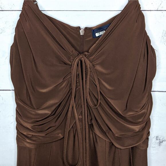 Rachel Rachel Roy Willow Strappy Slinky Jumpsuit Brown Women's Size Small - Picture 6 of 10